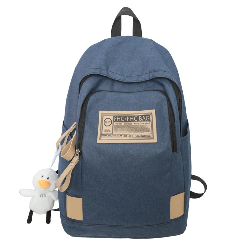 

Рюкзак для средней школы колледжа большой емкости, школьный рюкзак для женщин синий