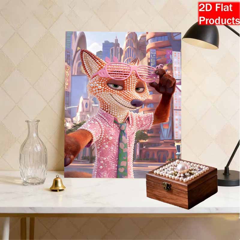 Disney DIY Pearl Painting Zootopia Nickelodeon Decorative Painting Creative Ornaments Friends Gifts Desktop Furnishings Home Decoration