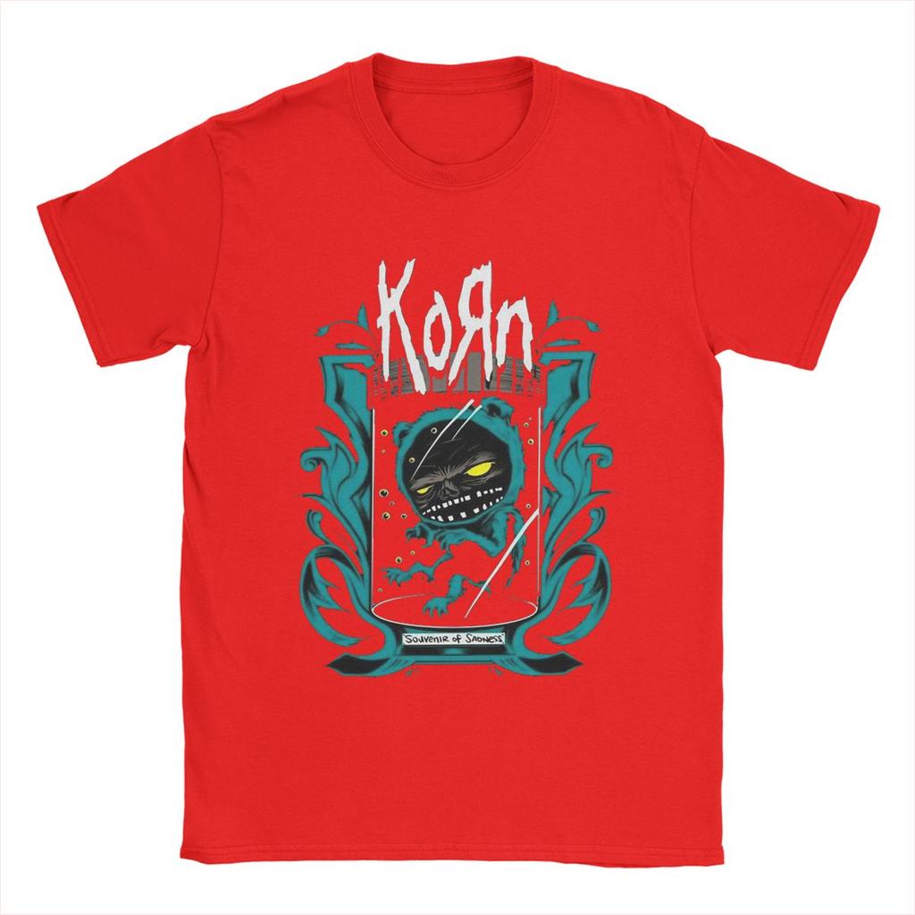 Korn Band Rock T-Shirt Herren Baumwolle Neuheit T-Shirt Rundhals T-Shirt Kurzarm Kleidung Original