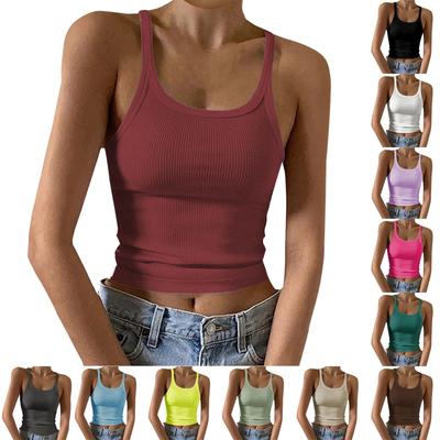 Μοντέρνο Inner Wear Thin Bottoming πουκάμισο καλοκαιρινό με σπείρωμα αφαλό Exposed Slim Fit Γυναικεία μικρή καμιζόλα