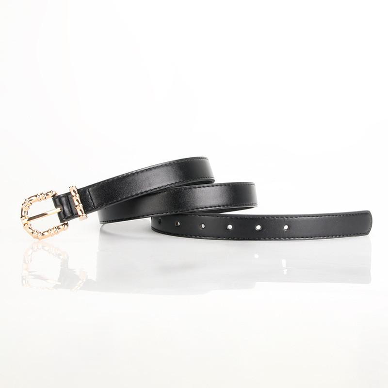 Fashion Womens Faux Leather Belt With Alloy Buckle For Casual And Office Wear