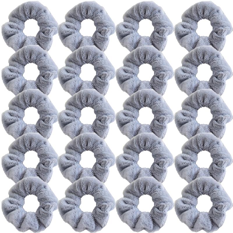 Korean Style Plush Candy Color Hair Ring Woman Cute Sweet Fashion Scrunchie Hair Accessories