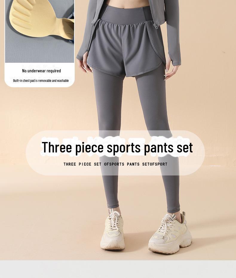 Women's High-Waist Quick-Dry Yoga & Running Fitness Suit