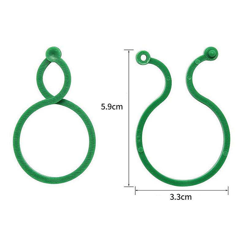 S/L Garden Vine Strapping Clips Plant Bundled Buckle Ring Holder Tomato Garden Plant Stand Tool 10-50Pcs  Garden Decor Acc