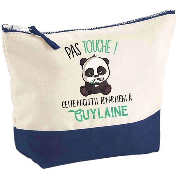 Trousse de maquillage - PLANETEE - Guylaine Pas touche Panda - Grand format - Coton - Impression HD, fabriquée en France