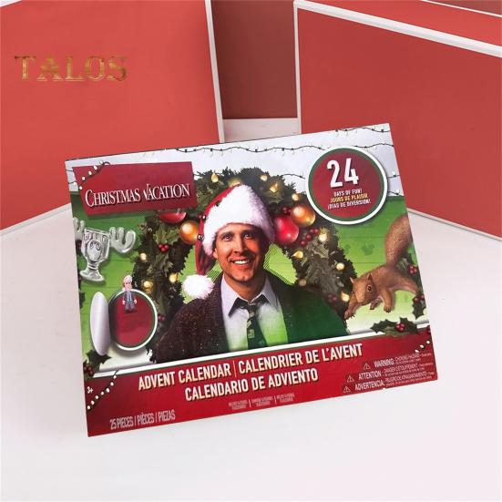 

Адвент-календарь National Lampoonu s Christmas Vacation 2024, 24-дневный рождественский календарь обратного отсчета, глухая коробка с аксессуарами для фигурок A