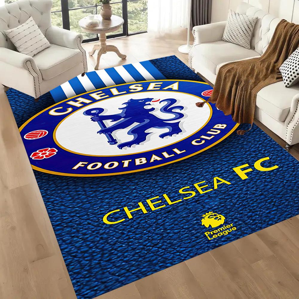 Love Chelsea Football Club Logo Square Rugs Are a Great Choice for Living Rooms, Bedrooms, Home Décor, and As Gifts.