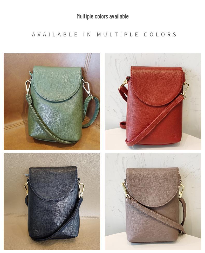 Echte Leder Damen Crossbody Münzbörse - 2025 Neue Mini Rindsleder Tasche