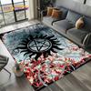 3D SPN Supernatural Sign Dean Sam Carpet Rug for Living Room Bedroom Home Sofa Decoration,Kids Play Area Rug Non-slip Floor Mat