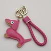 Adorable Sausage Dog Car Keychain PU Leather Cartoon Pendant Unique Puppy Lover Gift