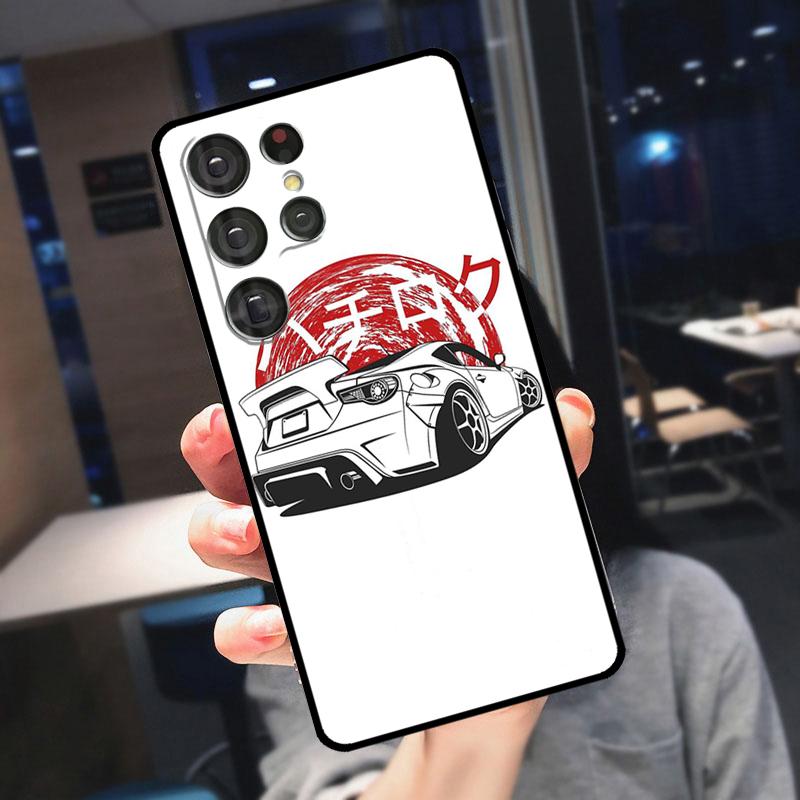 JDM Car Cover For Samsung Galaxy S24 Ultra S25 S22 S23 Plus S20 S21 FE S9 S10 S23 FE Phone Case