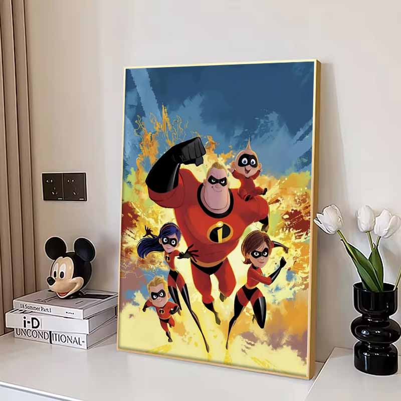 Disney Diamond Painting Cartoon The Incredibles Super Family Episode h Handmade DIY Cross Stitch 5D Full Diamond Mosaic Home Room Decoration