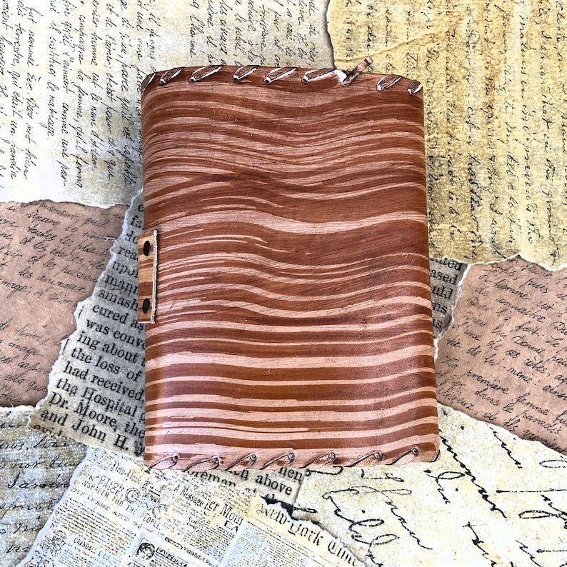 Aesthetic Vintage Leather Journal Diary Notebook Sketchbook with Premium Hocus Focus Theme and Deckle Pages & C-Lock Best To Gift