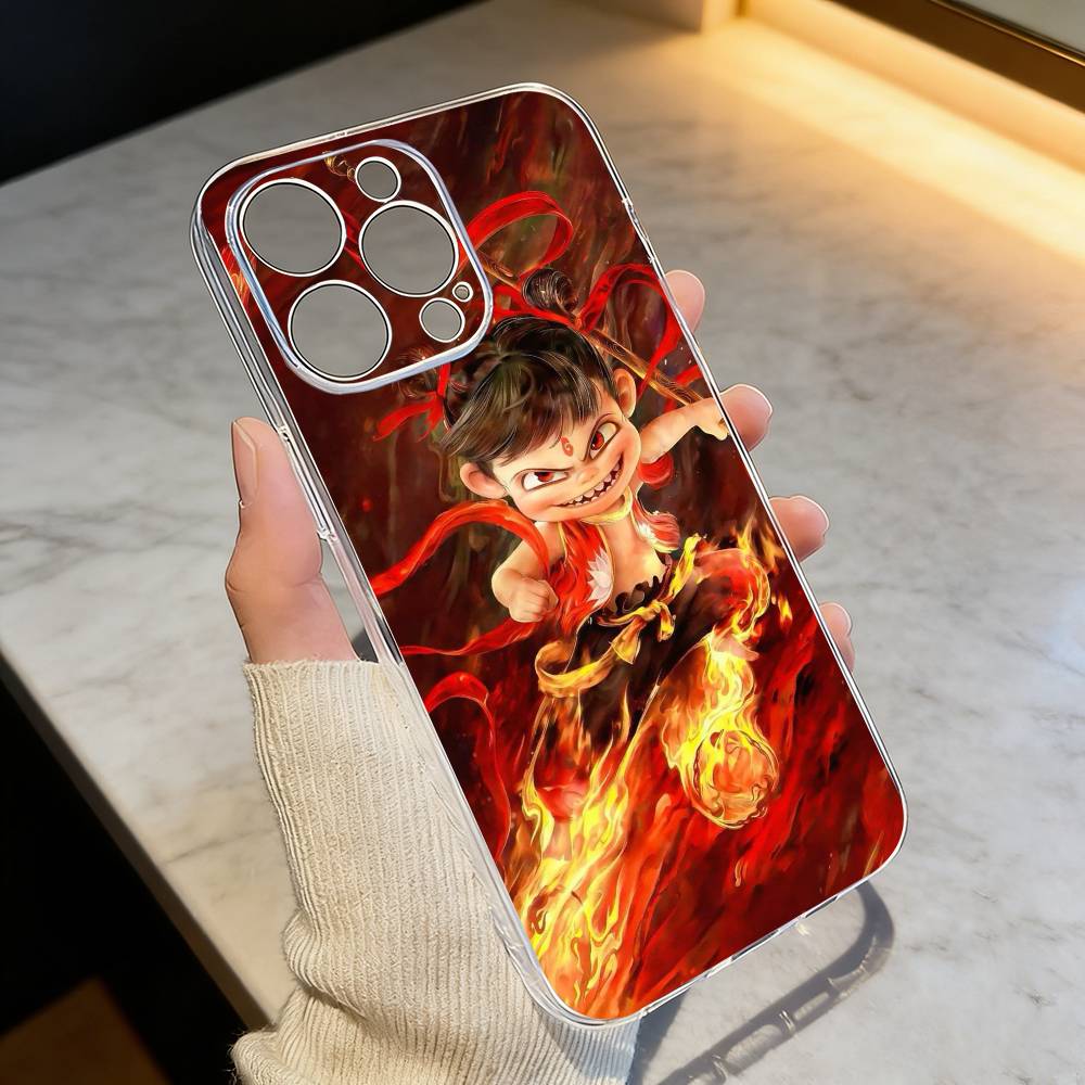 

Chinese Mythology Na Zha Phone Case For iPhone 17 16 15 14 13 12 11 Mini Pro Max Plus Transparent Cover iPhone14ProMax