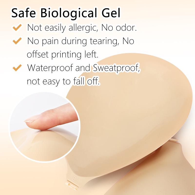 Push-up Sticky Bra Waterproof Sweat-proof Invisible Bra Reusable Silicone Adhesive Bra For Women With Storage Replaceable Pads