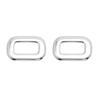Silver 2pcs Rear Seat Switch Frame Trim Fit For Benz 2020-2022 GLE GLS Titanium