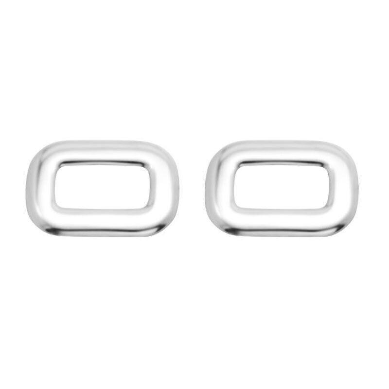Silver 2pcs Rear Seat Switch Frame Trim Fit For Benz 2020-2022 GLE GLS Titanium