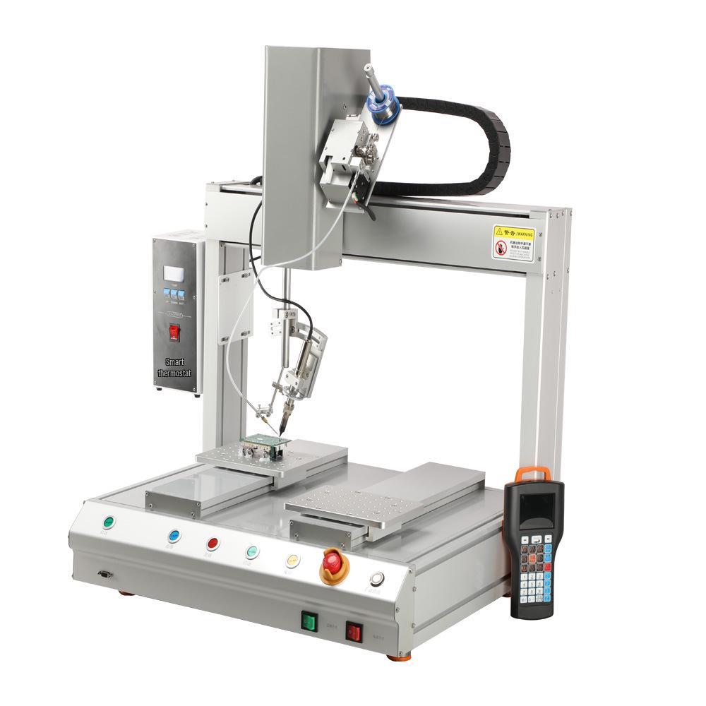 Dual-Head PCB Automatic Solder Paste Dispenser and Dual-Station Desktop Soldering Machine
