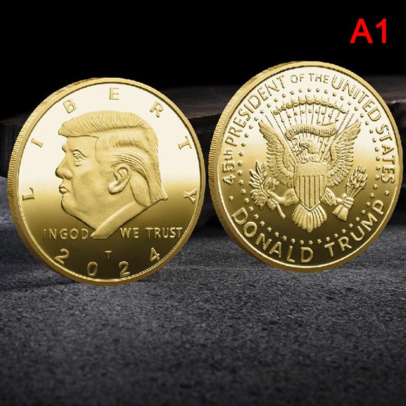 2019 President Donald Trump Gold Plated EAGLE Commemorative Coin Novelty Coins 2019 President Donald Trump Gold Plated EAGLE Commemorative Coin Novelty Coins