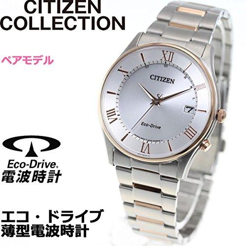 Citizen Collection AS1062-59A Eco-Drive Radio-Controlled Watch, Thin Series, Men's Pair Model