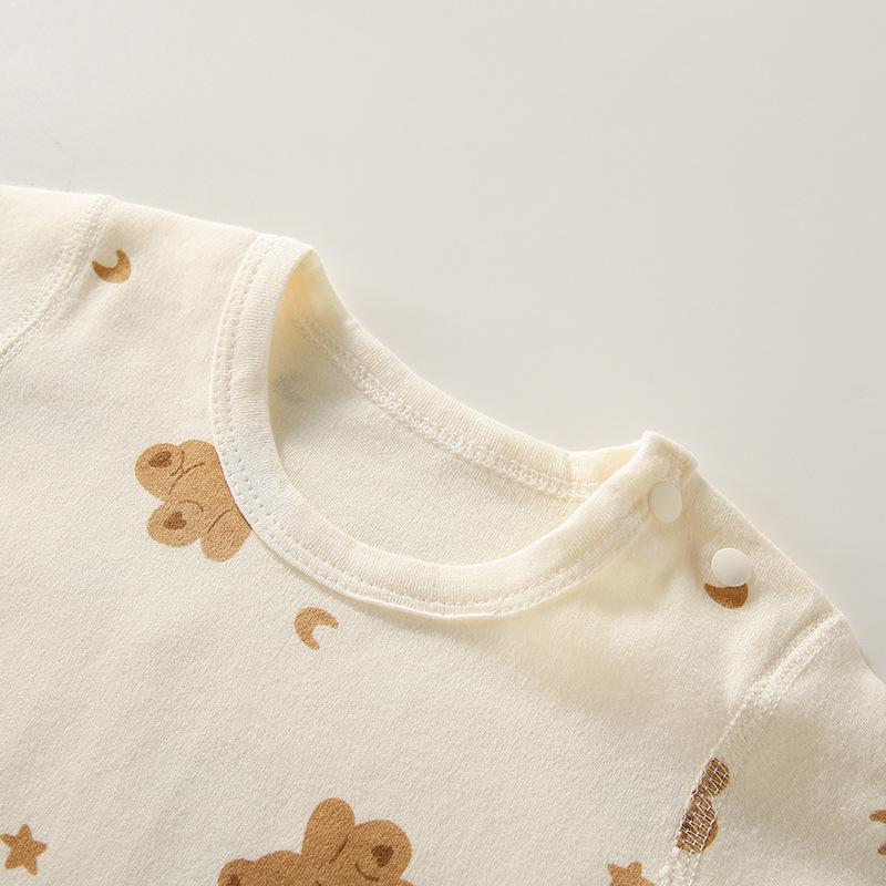 Baby Cotton Grade A Two Piece Pajamas Children Autumn Underwear Set Infant Home Wear Sleepwear