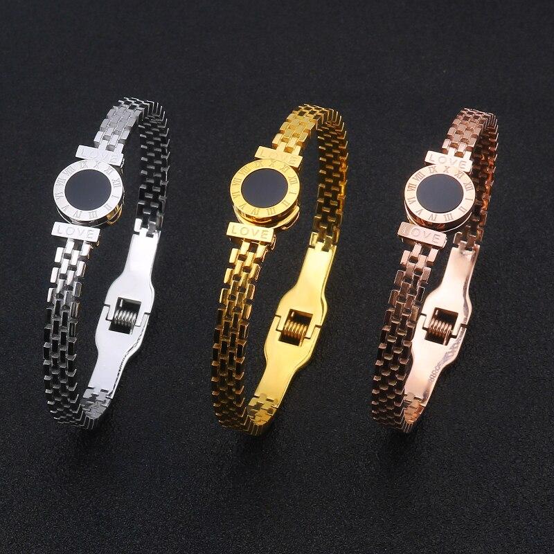 

Love Bracele Custom Bangle Numeral Jewelry - Аксессуары Ювелирные изделия из нержавеющей стали Роскошный браслет для женщин и мужчин Модные украшения 58mm золотой