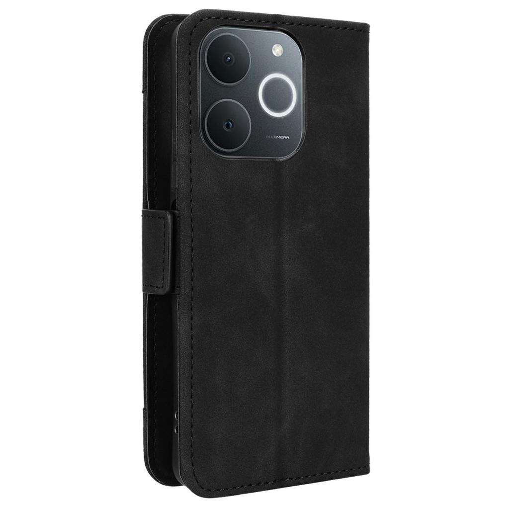 Leather Case for Realme Note 70T 4G/Narzo 80 Lite 4G/Realme C71 4G (India) Phone Wallet Cover with Multiple Card Slots - Red