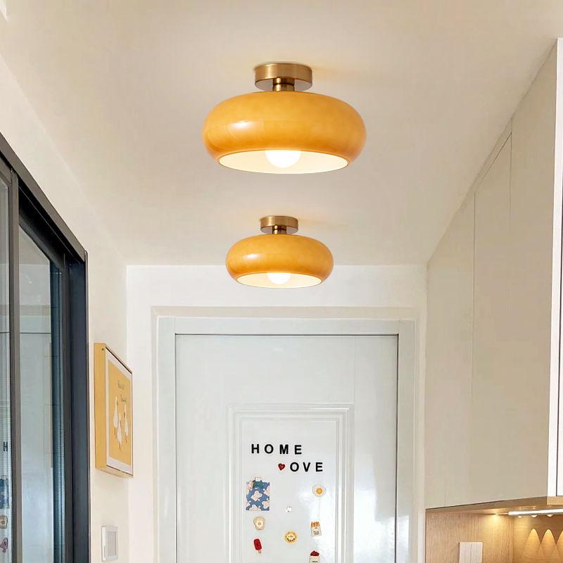 Vintage Glass Ceiling Light G80 Bulb For Living Room Entrance Bedroom Hallway Cloakroom Balcony Indoor Lighting Fixtures