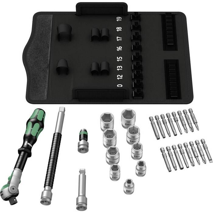 28-piece Socket Set 3/8 Inch Zyklop Speed Wera 05004046001