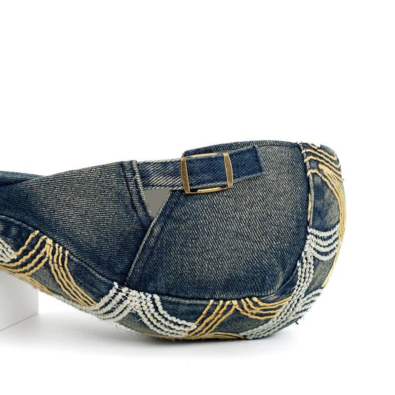 Beret Women's British Vintage Peaked Cap Men Denim Hat