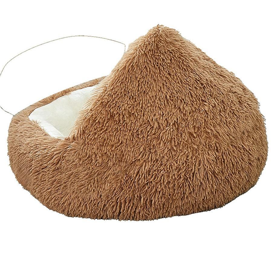 Long-haired Shell Cat Nest Pet Quilt Cat Nest Universal Winter Warm Semi-enclosed Cat Sleeping Supplies