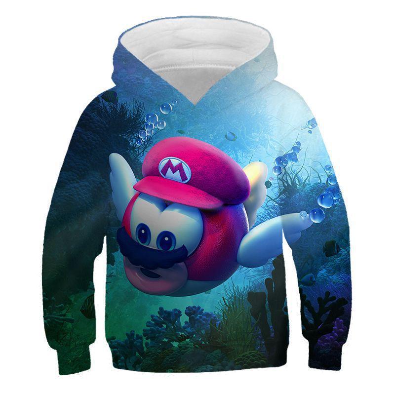 Super Mario Brothers Mario Children's Versatile Sweater Cosplay Spring and Autumn Anime Hoodie Jacket Men