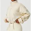 Women's Windproof Sports Jacket - Warm, Velvet-Lined, Loose Fit for Autumn/Winter Running, Training & Fitness.