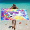 Rainbow Unicorn Kids Beach Towel Patterned Sunscreen And Windproof Suitable For Swimming Pool Camping Travel Blanket