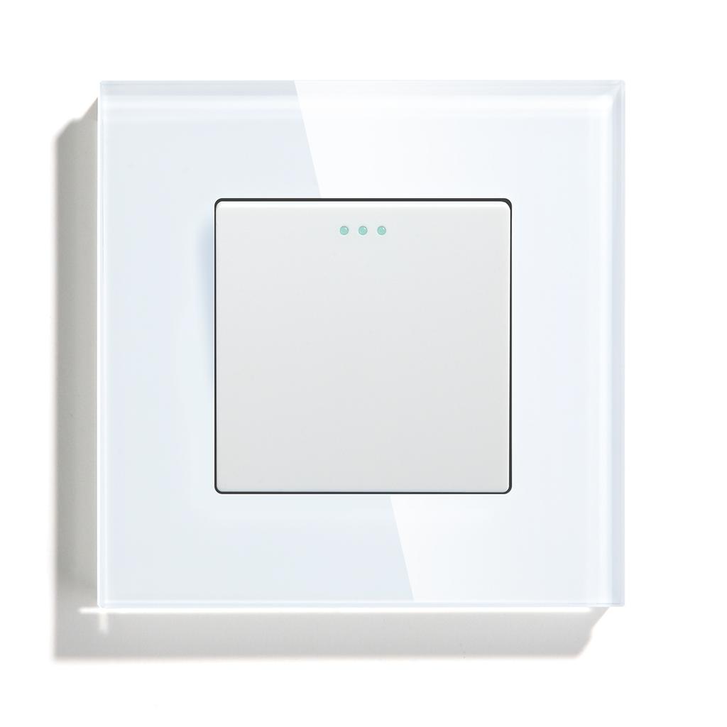 Bseed 1 Gang 1 Way 2 Way 3 Way Push Button Switch EU Standard Home Switch Black White Golden With Crystal Glass Panel