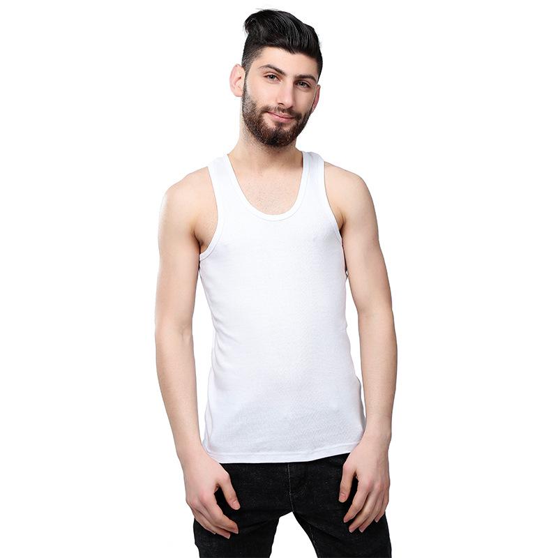 

Cotton Men s Vest Sports Vest Men s Casual Vest Cotton Men s Bottom Tank Tops L белый