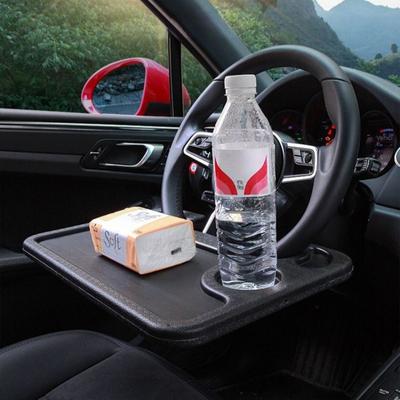 Jídelní stůl na volant do auta, malá stolní deska namontovaná do auta, multifunkční jídelní stůl do auta, držák na psací a kancelářský počítač