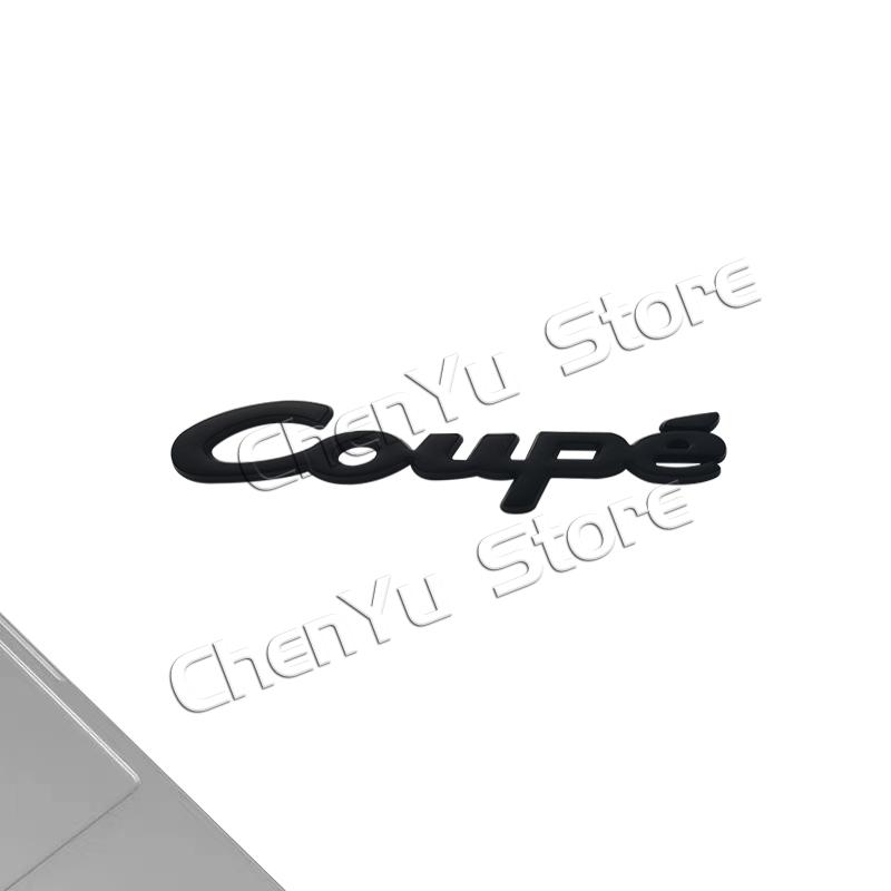 For Coupe Metal Emblem Opel Fiat Abarth Hyundai Toyota Mini Cooper Subaru Nissan Volvo 3D Decals Sticker Rear Trunk Badge Logo