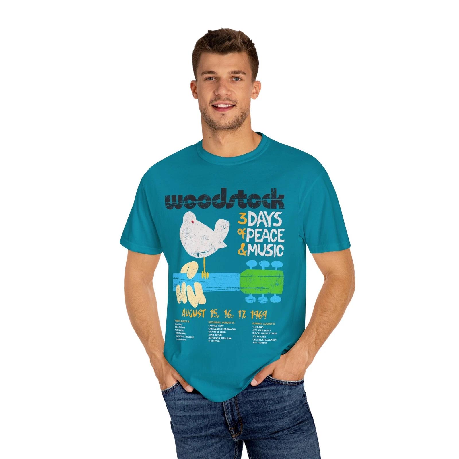 Woodstock 1969 Music Festival T-shirt, Great Gift for Rock Fans and Baby Boomers 3XL