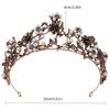 Beautifully Crafted Crystal Crowns Crystal Diadems with Flower and Leaves for Birthdays and Evening Parties