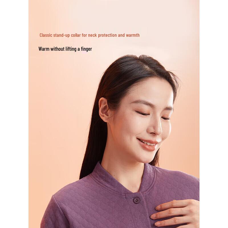 Hengyuanxiang Women's Thickened Antibacterial Air Cotton Thermal Underwear Set