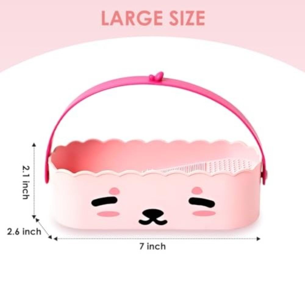 3 In 1 Design Makeup Brush Cleaner Reusable Stain Remover Brush Drying Holder Hygienic Brush Cleaning Mat