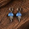 Jellyfish Ocean Style Cross Earrings - Dreamy Retro Design for Women