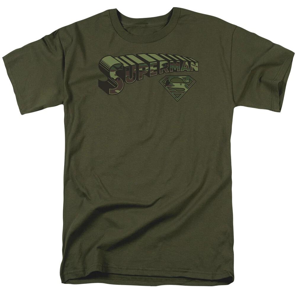 Superman  Camo Logo & Shield  T-Shirt 2XL