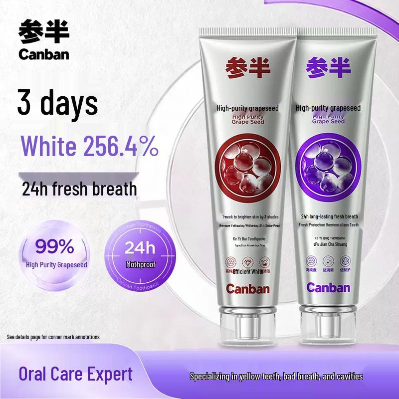 Semi-Half Long-lasting Fresh Breath Whitening Toothpaste