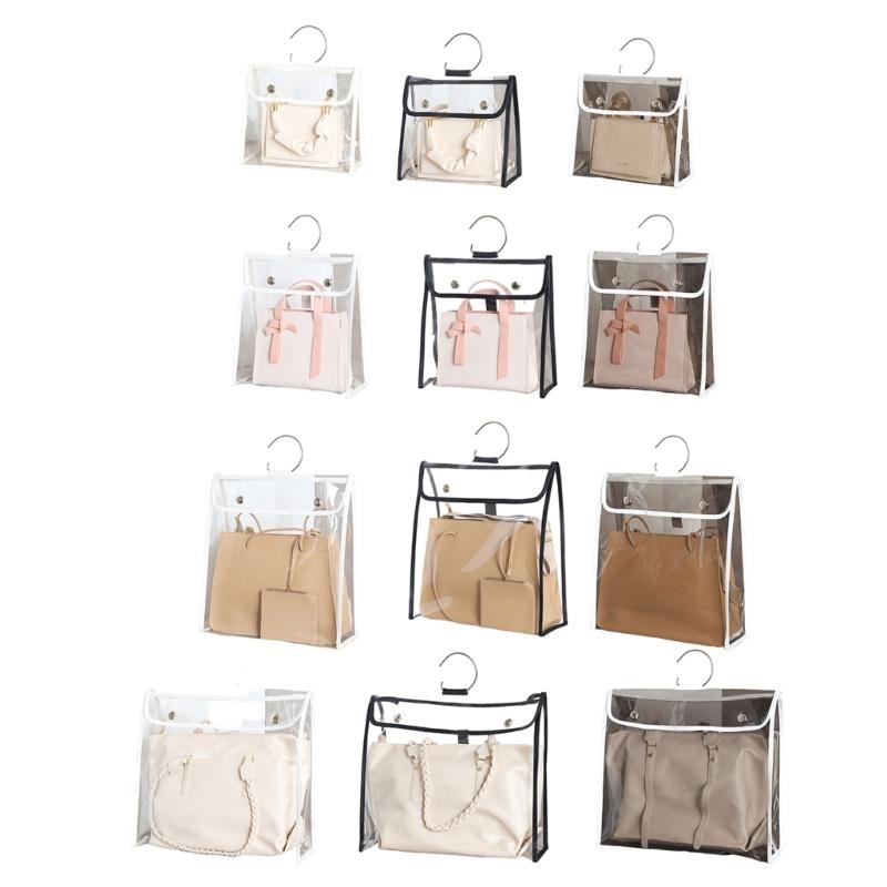 Clear Handbag Dust Cover Bag Dustproof Moistureproof Purse Protector Bag, 4 Sizes Handbag Organizers for Closets