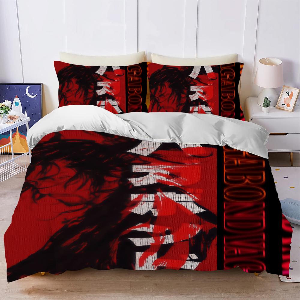 

Comics Vagabond Samurai Duvet Cover Set Soft Wash Bed 3 Piece Summer Comfortable Student Dormitory Home Baby Bedding Best seller (135x200cm)