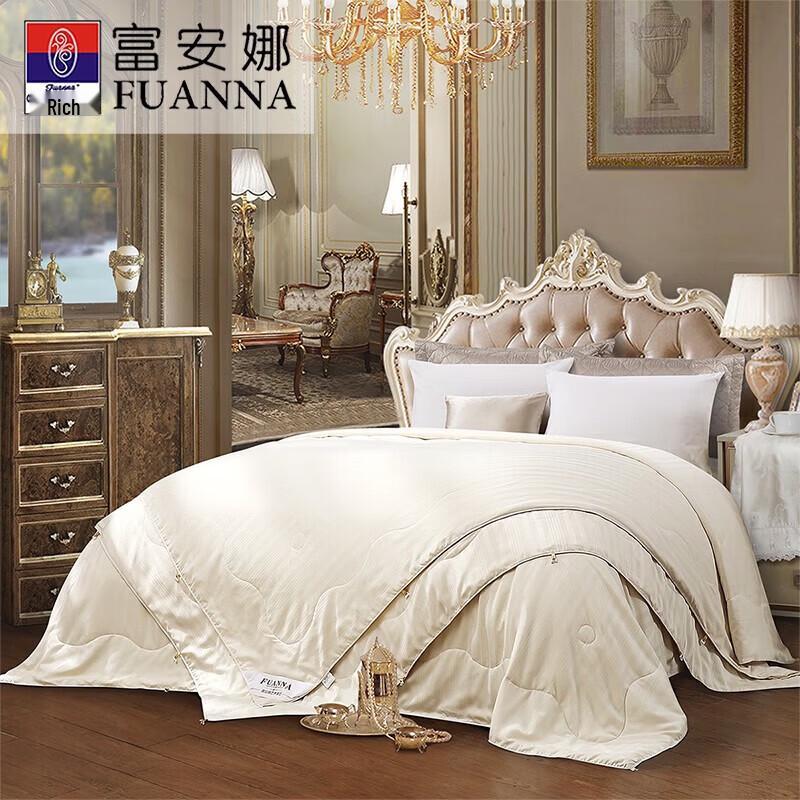 FUANNA All-Season Tussah Silk 2-in-1 Jacquard Quilt