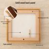 Solid Wood 9-Grid Black Walnut Photo Frame with Mortise and Tenon Round Corners for Desktop Display or Wall Decoration.