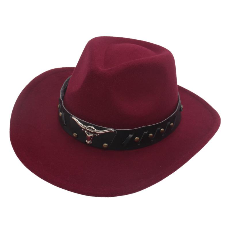 Bullhead Top Hat, Hiking Tibetan Felt Hat, Upturned Edge Curved Brim, Men'S And Women'S Sunshade And Windproof Hat